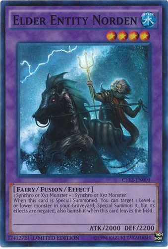 YuGiOh 2015 Mega Tin Super Rare Elder Entity Norden CT12-EN003