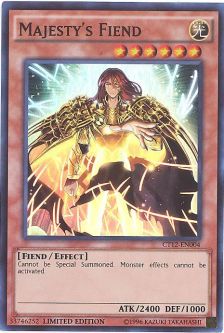 Yu-Gi-Oh Card - CT12-EN004 - MAJESTY'S FIEND (super rare holo)