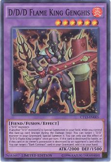 Yu-Gi-Oh Card - CT13-EN005 - D/D/D FLAME KING GENGHIS (super rare holo)