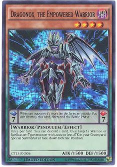 Yu-Gi-Oh Card - CT13-EN006 - DRAGONOX, THE EMPOWERED WARRIOR (super rare holo)