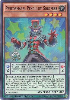 Yu-Gi-Oh Card - CT13-EN007 - PERFORMAPAL PENDULUM SORCERER (super rare holo)