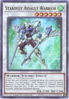 Yu-Gi-Oh Card - CT15-EN008 - STARDUST ASSAULT WARRIOR (ultra rare holo)