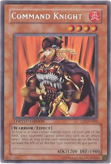 Yu-Gi-Oh Card - CT1-EN003 - COMMAND KNIGHT (secret rare title & super rare holo) *MISPRINT* *Playe