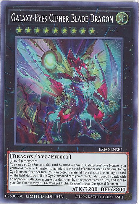 Yu-Gi-Oh Card - EXFO-ENSE4 - GALAXY-EYES CIPHER BLADE DRAGON (super rare holo)