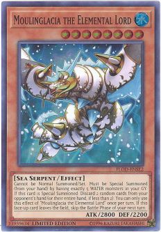 Yu-Gi-Oh Card - FLOD-ENSE2 - MOULINGLACIA THE ELEMENTAL LORD (super rare holo)