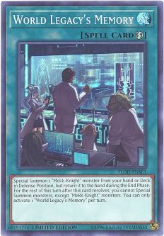 Yu-Gi-Oh Card - FLOD-ENSE3 - WORLD LEGACY'S MEMORY (super rare holo)