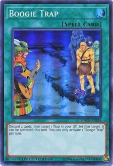 Yu-Gi-Oh Card - MACR-ENSE4 - BOOGIE TRAP (super rare holo)