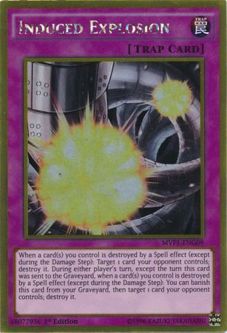 Yu-Gi-Oh Card - MVP1-ENG09 - INDUCED EXPLOSION (gold rare holo)