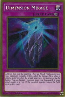 Yu-Gi-Oh Card - MVP1-ENG25 - DIMENSION MIRAGE (gold rare holo)