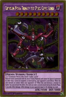 Yu-Gi-Oh Card - MVP1-ENG40 - CRIMSON NOVA TRINITY THE DARK CUBIC LORD (gold rare holo)