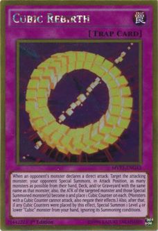 Yu-Gi-Oh Card - MVP1-ENG43 - CUBIC REBIRTH (gold rare holo)