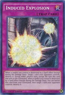 Yu-Gi-Oh Card - MVP1-ENS09 - INDUCED EXPLOSION (secret rare holo)