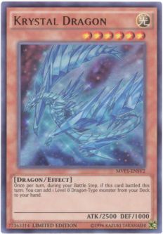 Yu-Gi-Oh Card - MVP1-ENSV2 - KRYSTAL DRAGON (ultra rare holo)