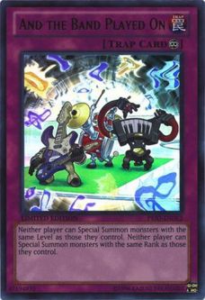 Yu-Gi-Oh Card - PRIO-ENDE2 - AND THE BAND PLAYED ON (ultra rare holo)