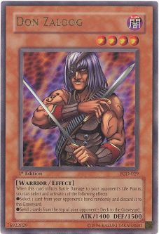 Yu-Gi-Oh Card - PGD-029 - DON ZALOOG (ultra rare holo) * 1st Edition * *Played*