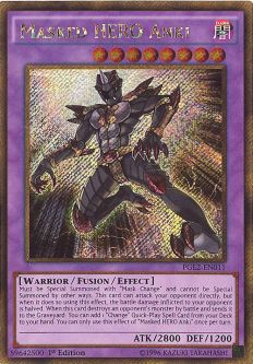 Yu-Gi-Oh Card - PGL2-EN011 - MASKED HERO ANKI (gold secret rare holo)