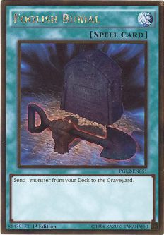 Yu-Gi-Oh Card - PGL2-EN051 - FOOLISH BURIAL (gold rare holo)