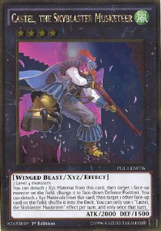 Yu-Gi-Oh Card - PGL3-EN076 - CASTEL, THE SKYBLASTER MUSKETEER (gold rare holo)
