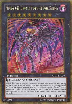 Yu-Gi-Oh Card - PGLD-EN020 - NUMBER C40: GIMMICK PUPPET OF DARK STRINGS (gold secret rare holo)