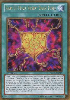 Yu-Gi-Oh Card - PGLD-EN027 - RANK-UP-MAGIC ARGENT CHAOS FORCE (gold secret rare holo)
