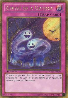 Yu-Gi-Oh Card - PGLD-EN029 - GHOST OF A GRUDGE (gold secret rare holo)