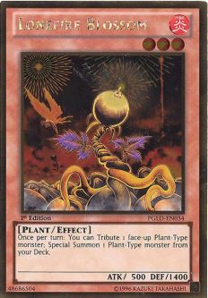 Yu-Gi-Oh Card - PGLD-EN034 - LONEFIRE BLOSSOM (gold rare holo)