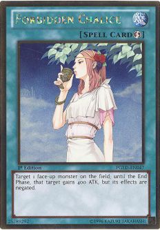 Yu-Gi-Oh Card - PGLD-EN047 - FORBIDDEN CHALICE (gold rare holo)