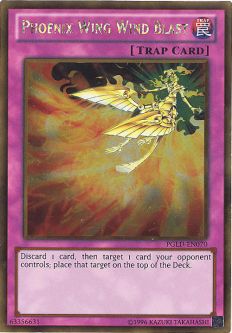 Yu-Gi-Oh Card - PGLD-EN070 - PHOENIX WING WIND BLAST (gold rare holo)