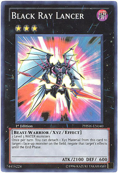 Yu-Gi-Oh Card - PHSW-EN040 - BLACK RAY LANCER (super rare