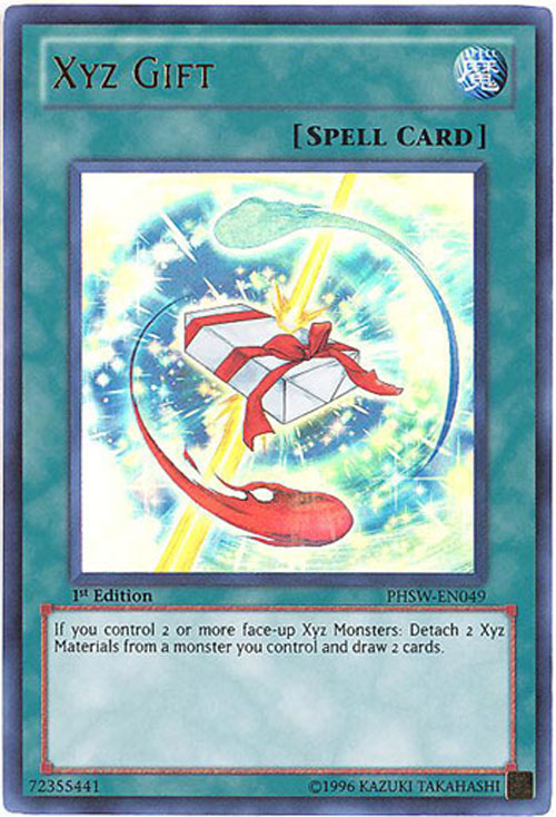 Yu-Gi-Oh Card - PHSW-EN049 - XYZ GIFT (ultra rare holo)