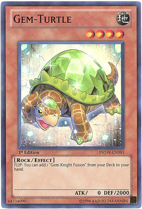 Yu-Gi-Oh Card - PHSW-EN093 - GEM-TURTLE (super rare holo 