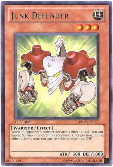 Yu-Gi-Oh Card - PHSW-EN097 - JUNK DEFENDER (rare): BBToyStore.com - Toys, Plush, Trading Cards, Action Figures & Games online retail store shop sale Yu-Gi-Oh Card - PHSW-EN097 - JUNK DEFENDER (rare): BBToyStore.com - Toys, Plush, Trading Cards, Action Figures & Games online retail store shop sale
