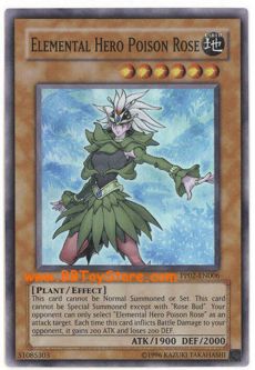 Yu-Gi-Oh Card - PP02-EN006 - ELEMENTAL HERO POISON ROSE (super rare holo)