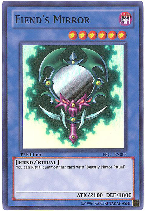 Yu-Gi-Oh Card - PRC1-EN003 - FIEND'S MIRROR (super rare holo):  BBToyStore.com - Toys, Plush, Trading Cards, Action Figures & Games online  retail store shop sale