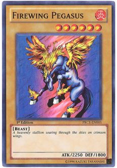 Yu-Gi-Oh Card - PRC1-EN005 - FIREWING PEGASUS (super rare holo)