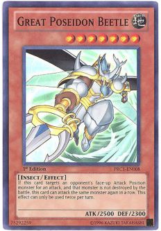 Yu-Gi-Oh Card - PRC1-EN008 - GREAT POSEIDON BEETLE (super rare holo)