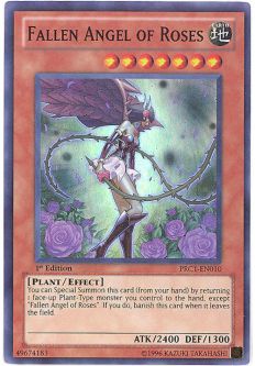 Yu-Gi-Oh Card - PRC1-EN010 - FALLEN ANGEL OF ROSES (super rare holo)