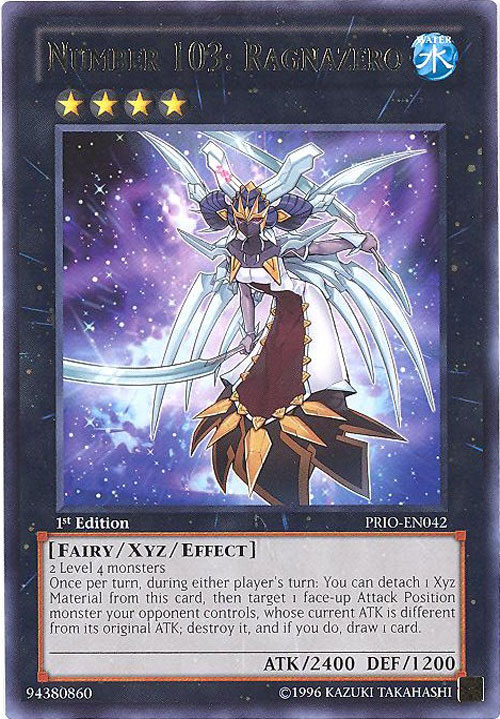 Yu-Gi-Oh Card - PRIO-EN042 - NUMBER 103: RAGNAZERO (rare)