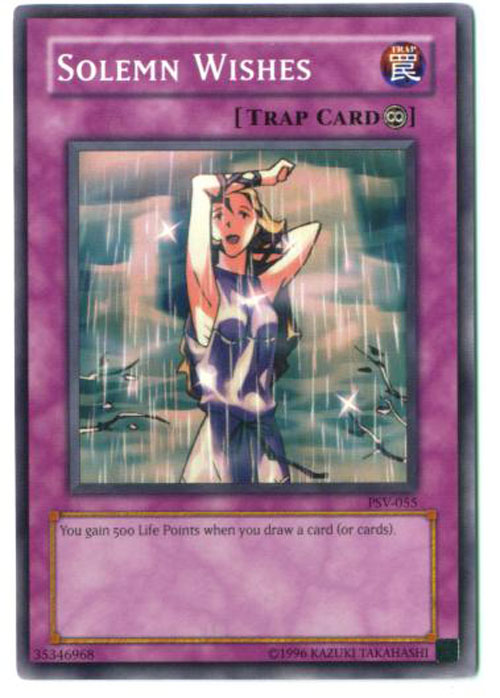 Yu-Gi-Oh Card - PSV-055 - SOLEMN WISHES (common)