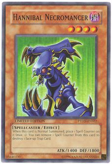 Yu-Gi-Oh Card - PTDN-ENSE2 - HANNIBAL NECROMANCER (super rare holo)