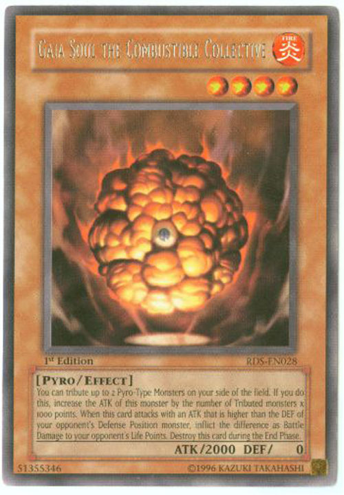 Yu-Gi-Oh Card - RDS-EN028 - GAIA SOUL THE COMBUSTIBLE COLLECTIVE (rare)