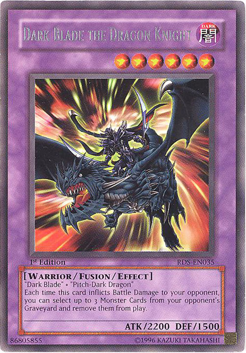 Yu-Gi-Oh Card - RDS-EN035 - DARK BLADE THE DARK DRAGON KNIGHT (rare)