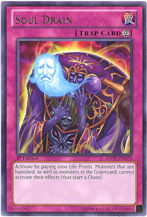 Yu-Gi-Oh Card - REDU-EN078 - SOUL DRAIN (rare)