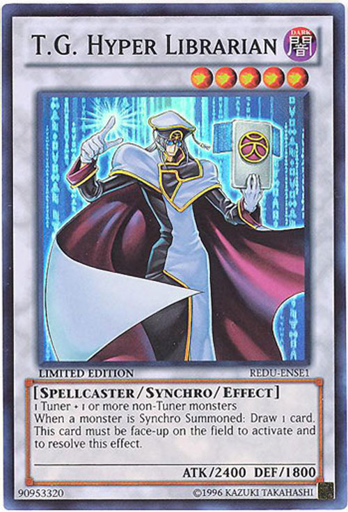 Yu-Gi-Oh Card - REDU-ENSE1 - T.G. HYPER LIBRARIAN (super rare holo)