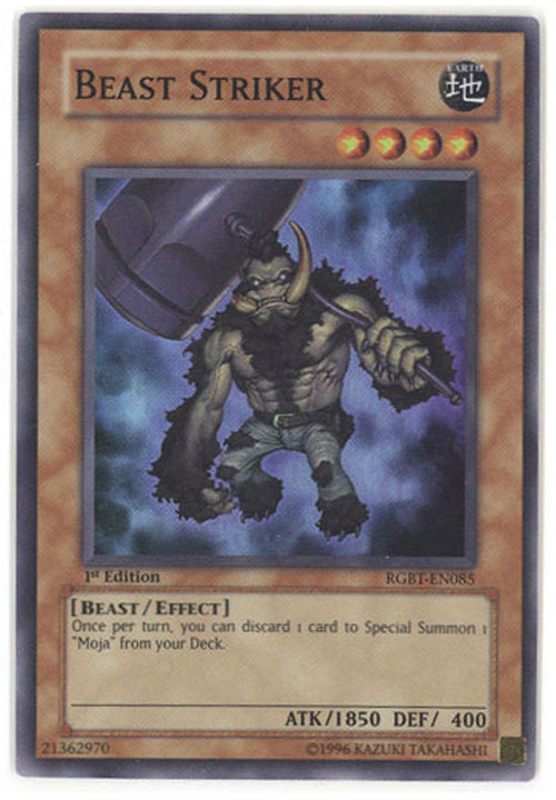 Yu-Gi-Oh Card - RGBT-EN085 - BEAST STRIKER (super rare holo)