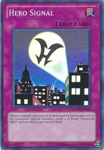 Yu-Gi-Oh Card - RYMP-EN031 - HERO SIGNAL (super rare holo)
