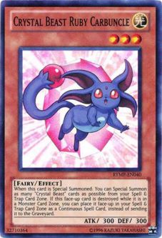 Yu-Gi-Oh Card - RYMP-EN040 - CRYSTAL BEAST RUBY CARBUNCLE (super rare holo)
