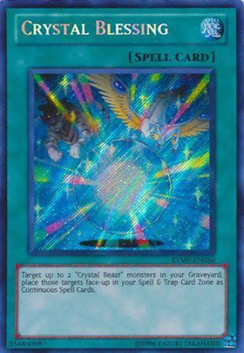 Yu-Gi-Oh Card - RYMP-EN050 - CRYSTAL BLESSING (secret rare holo)