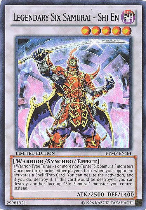 Yu-Gi-Oh Card - RYMP-ENSE1 - LEGENDARY SIX SAMURAI - SHI EN (super rare holo)