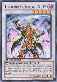 Yu-Gi-Oh Card - RYMP-ENSE1 - LEGENDARY SIX SAMURAI - SHI EN (super rare holo)